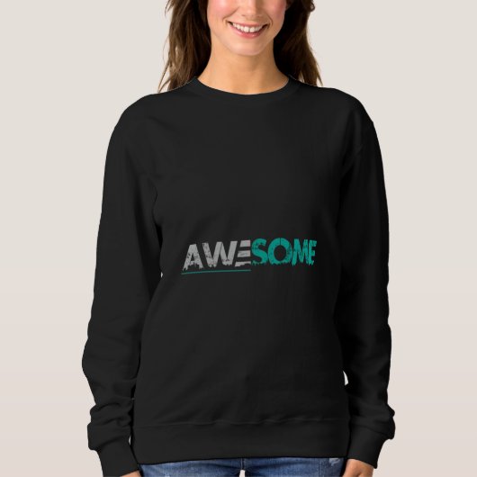 Superbe sweatshirt pour femmes à typographie minim (Devant)