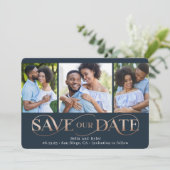 Superbe Swirl 3 Photos Enregistrer La Carte Date (Debout devant)