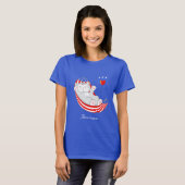 Superbe T-Shirt avec un chat mignon dans un hamac (Devant entier)