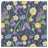 Superbe tissu floral jaune et violet (Fermer)