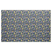 Superbe tissu floral jaune et violet (Fat Quarter)