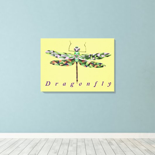 Superbe toile enveloppée de libellules colorées (Insitu (Plancher de Bois))