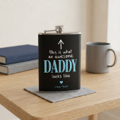 Superbe typographie Papa Flacon noir et bleu