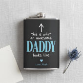 Superbe typographie Papa Flacon noir et bleu