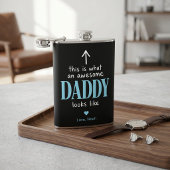 Superbe typographie Papa Flacon noir et bleu