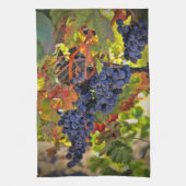 Superbe Vignoble à thème Serviette de cuisine (Vertical)