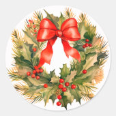 Superbes autocollants de Noël couronnes (Devant)