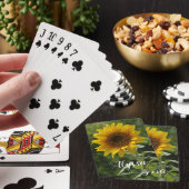 Superbes Cartes de Jeu de Tournesol avec nom (In Situ)