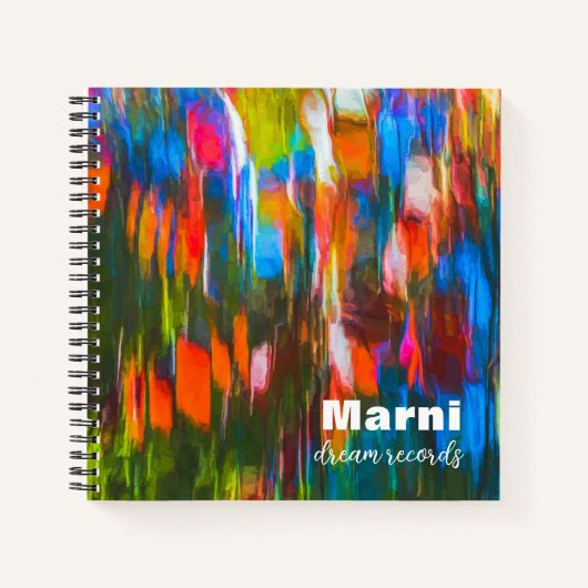 Superbes couleurs Abstrait Peint Dream Journal (Devant)