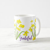 Superbes Daffodiles Fleurs de café Mugs (Devant droit)
