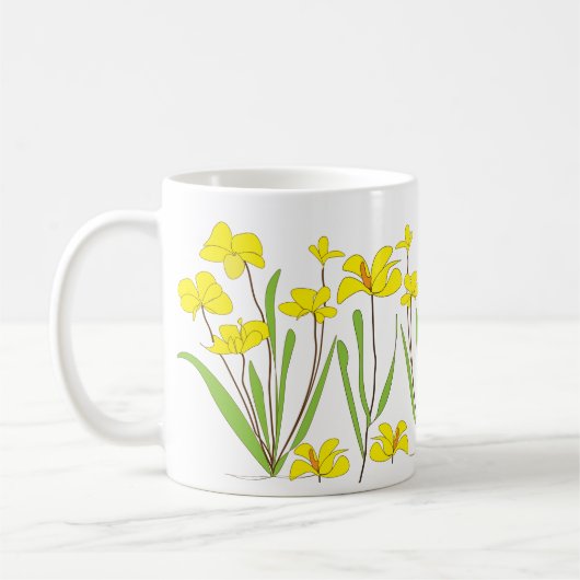 Superbes Daffodiles Fleurs de café Mugs (Gauche)