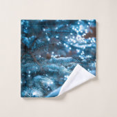 Superbes flocons de neige de Noël (Gant de toilette)