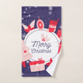 Superbes flocons de neige de Noël (Serviette à main)