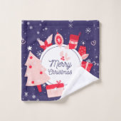 Superbes flocons de neige de Noël (Gant de toilette)