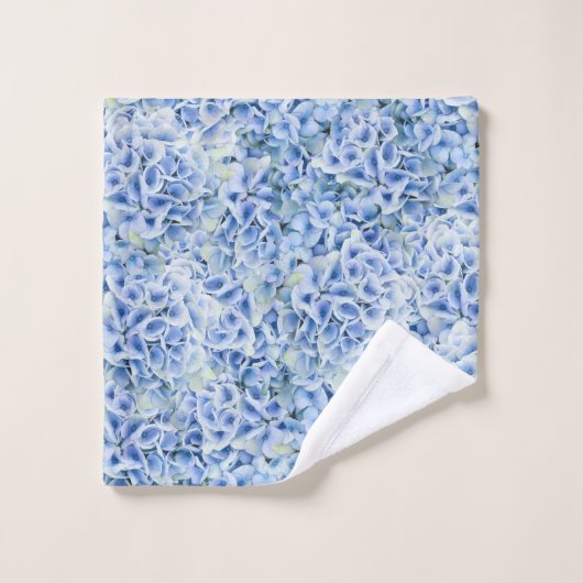 Superbes hydrangées bleues - motif floral (Gant de toilette)