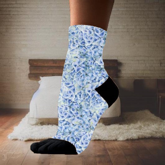 Superbes hydrangées bleues - motif floral