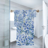 Superbes hydrangées bleues - motif floral