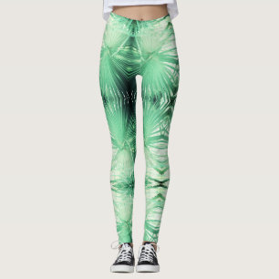 Superbes leggings à motif de feuille de palmier ve