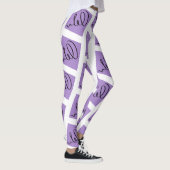 Superbes Leggings Imprimés d'Art Abstrait Écriture (Droite)