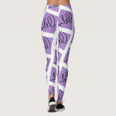 Superbes Leggings Imprimés d'Art Abstrait Écriture (Dos)