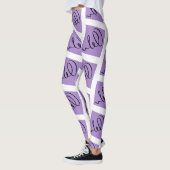 Superbes Leggings Imprimés d'Art Abstrait Écriture (Gauche)