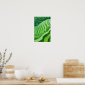 Superbes Terrasses de riz Peinture Poster (Cuisine)