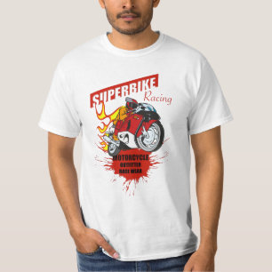 Superbike-racewieluitrol Draag T-shirt
