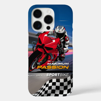 Superbike Racing Maximum Passie Biker Grafisch iPhone 16 Pro Hoesje