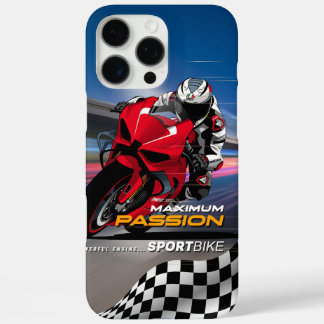Superbike Racing Maximum Passie Biker Grafisch iPhone 16 Pro Max Hoesje