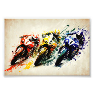 Superbikes, Speedbikes Foto Afdruk