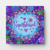 Superblessed Inspirerend Bloemen Paarse Fotoplaat (Voorkant)