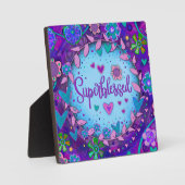 Superblessed Inspirerend Bloemen Paarse Fotoplaat (Voorkant)