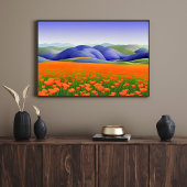 Superbloemen | Landschap Surreal Poppies Poster