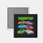 Supercar Cool Car Guy Srts Racing Fan Graphic Men  Magneet (Voorkant / Achterkant)