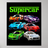 Supercar Cool Car Guy Srts Racing Fan Graphic Men Poster (Voorkant)