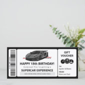 Supercar Experience Voucher Sjabloon Certificaat (Staand voorkant)