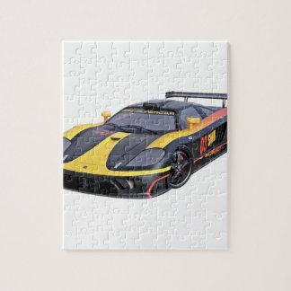 Supercar in zwart en geel legpuzzel