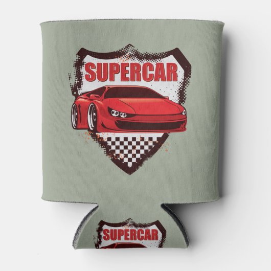 Supercar Muscar in Grunge Shield Blikjeskoeler (Voorkant)