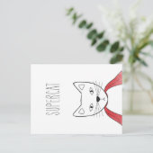 SUPERCAT briefkaart illustratiekatten (Staand voorkant)