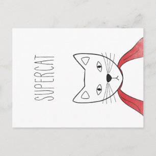 SUPERCAT briefkaart illustratiekatten
