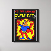 SuperCat Comics Canvas afdrukken (Voorkant)