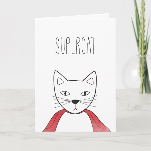 SUPERCAT de Illustratie van de Katten van de Kaart (Voorkant)