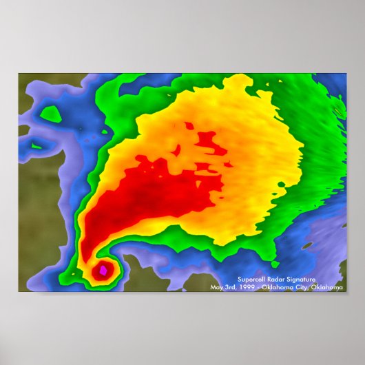 Supercel Radar Signature - "Hook Echo" Poster (Voorkant)