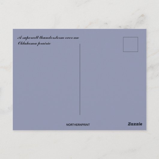 Supercel Thunderstorm over een Oklahoma Prairie Briefkaart (Achterkant)