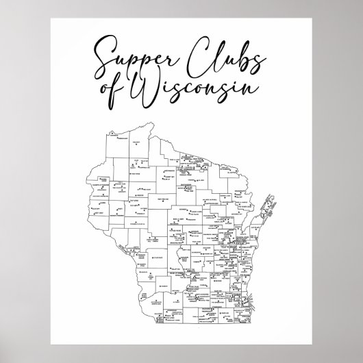 Superclubs van het Wisconsin-Poster Poster (Voorkant)