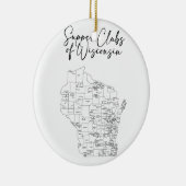 Superclubs van Wisconsin Keramisch Ornament (Rechts)