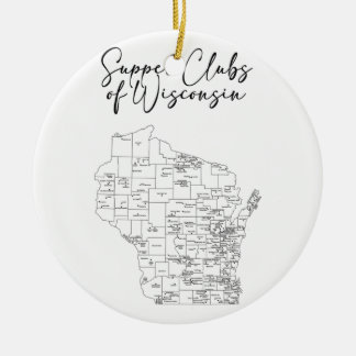 Superclubs van Wisconsin Keramisch Ornament