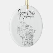 Superclubs van Wisconsin Keramisch Ornament (Rechts)