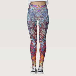 Supercoole leggings met een abstract kleurrijk pat