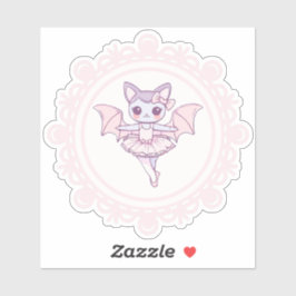 Supercute Pinky Ballerina Bat Sticker